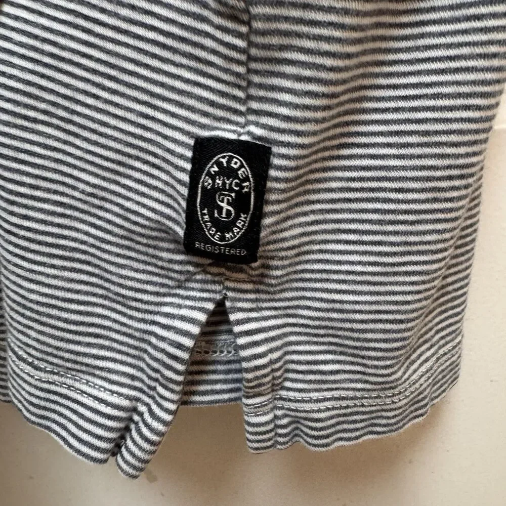 Todd Snyder Shirt Mens M Stripe Polo Short Sleeve Pocket 100% Cotton Lightweight - Picture 4 of 9